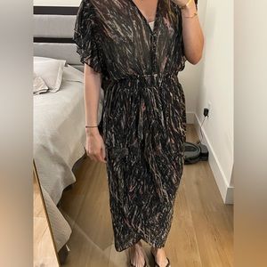 IRO Metallic Midi Dress